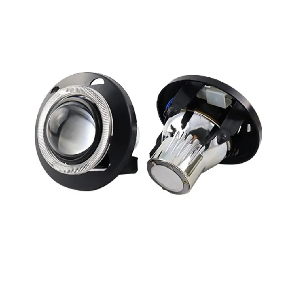 

July King Car Bifocal Lens Fog Lamp + LED 6000K COB Angel Eye DRL case for Chevrolet Captiva 2012-2015, High and Low Beam