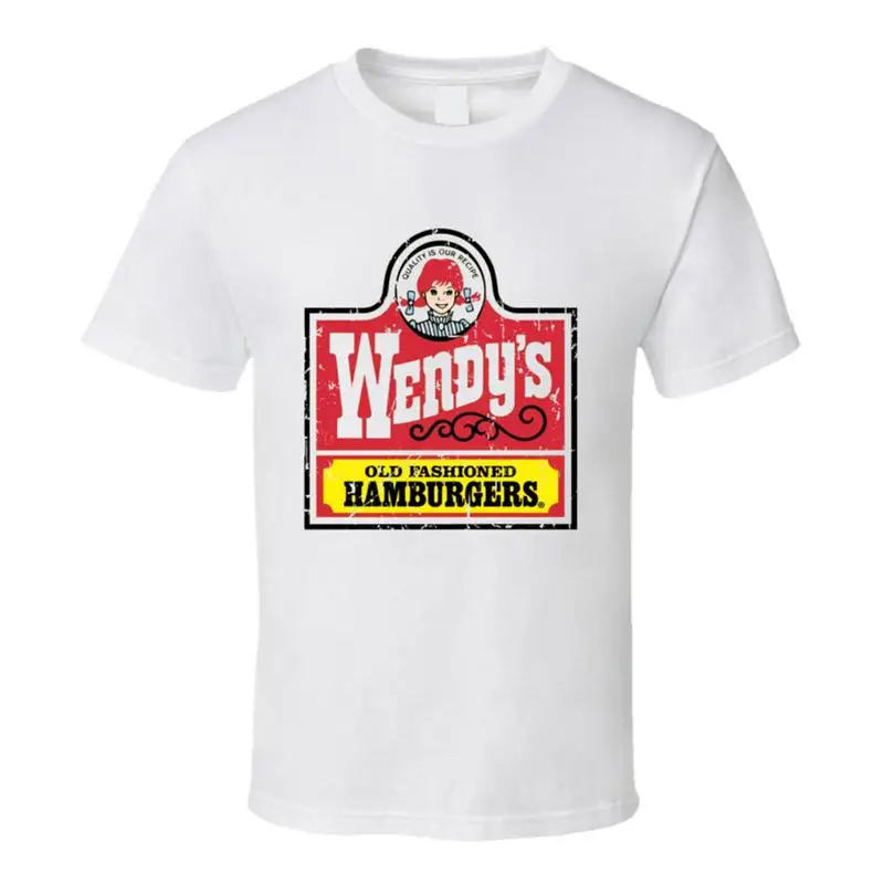Футболка Wendys Fast Food Restaurant с потертостями