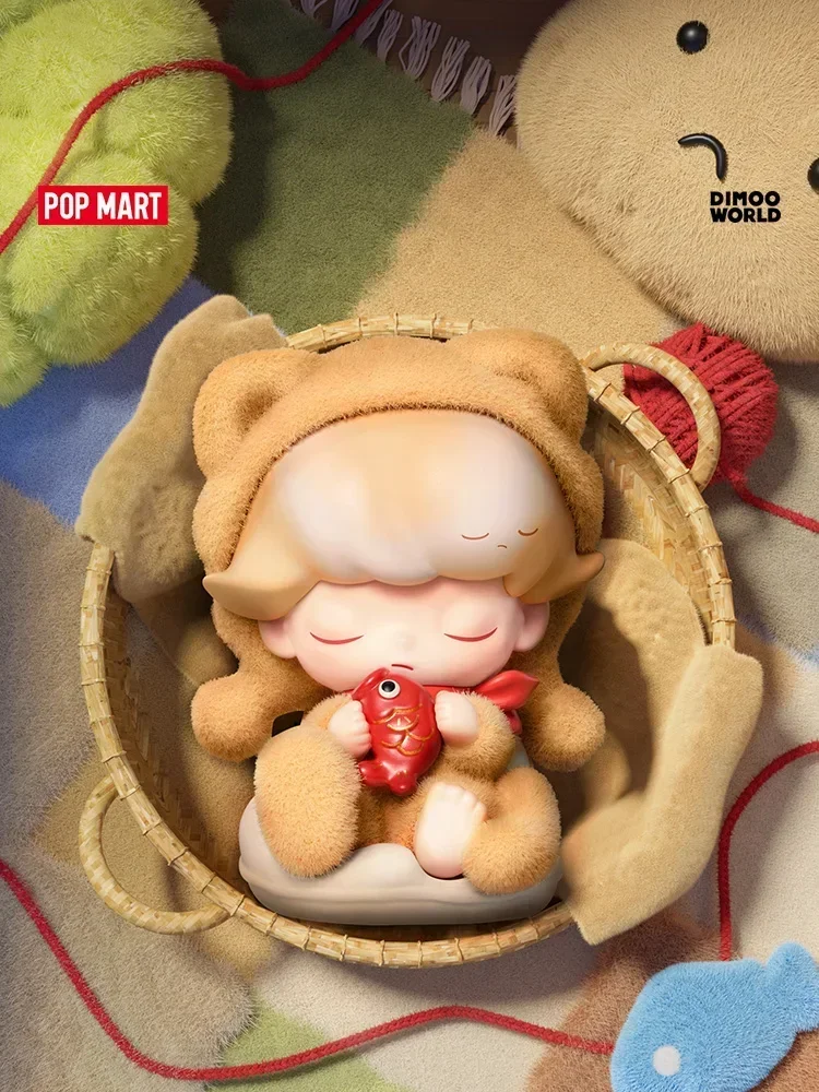 POP MART DIMOO Weaving Wonders Serie Blindbox-Puppen Überraschungstüte Niedliche Actionfigur Ornament Sammlung Geburtstagsgeschenk für Mädchen