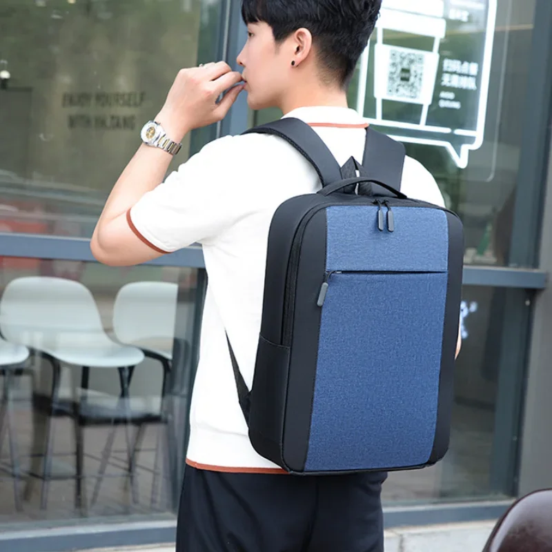 3pc A Set Men Business Backpack Laptop with USB Charger Male Student Multifunctional Waterproof Shoulder Bag Handbag