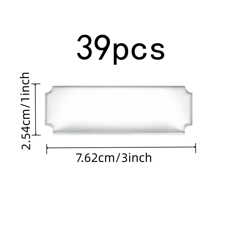 39 pcs Smooth Writable Surface Silver ID Tags, great for School Classroom ID, Durable Scratch Resistant, Office Desk Labeling