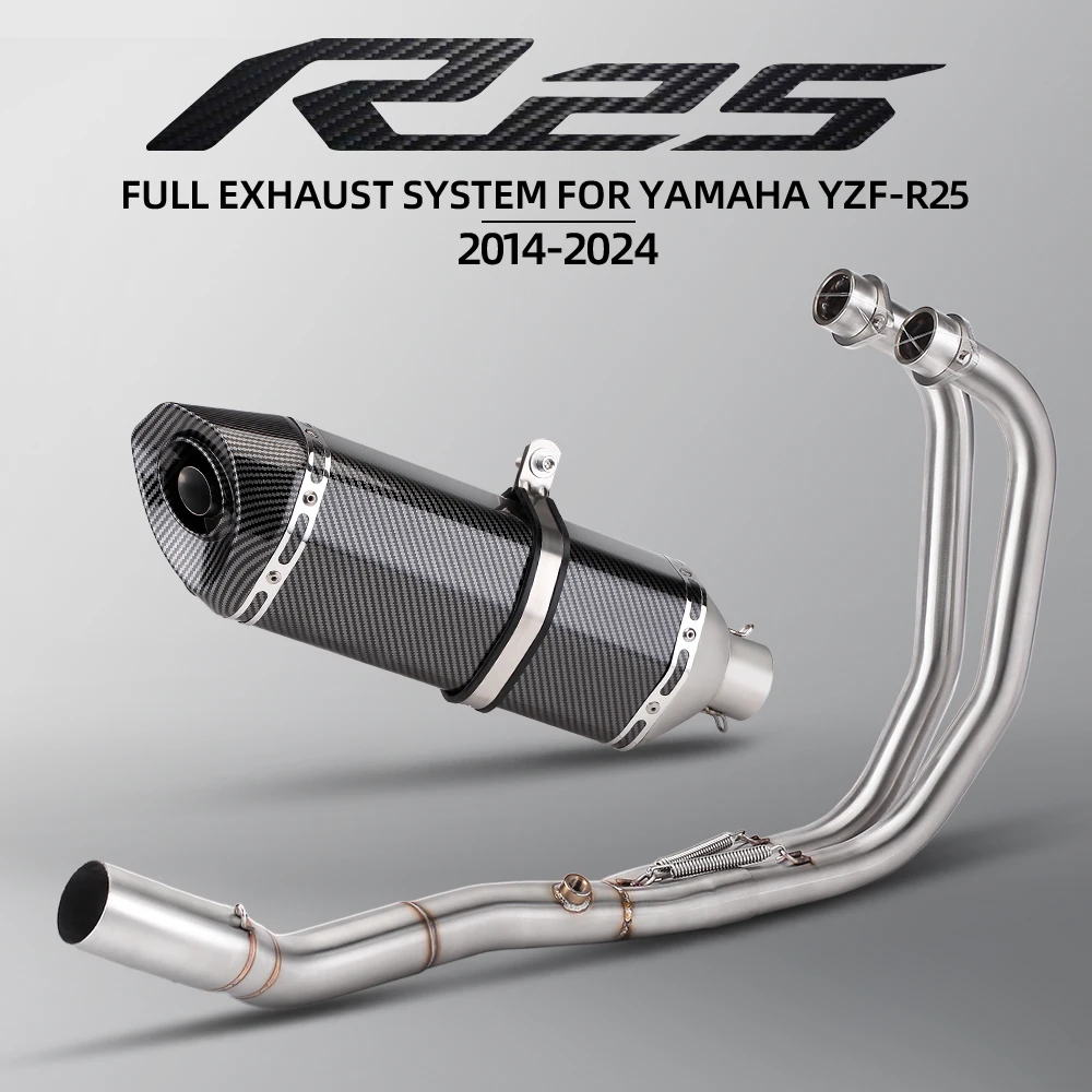 

Slip On Exhaust Motorcycle 470 Exhaust Full Systems Front Header Pipe For Yamaha YZF-R25 2014 2022 2023 2024 Years