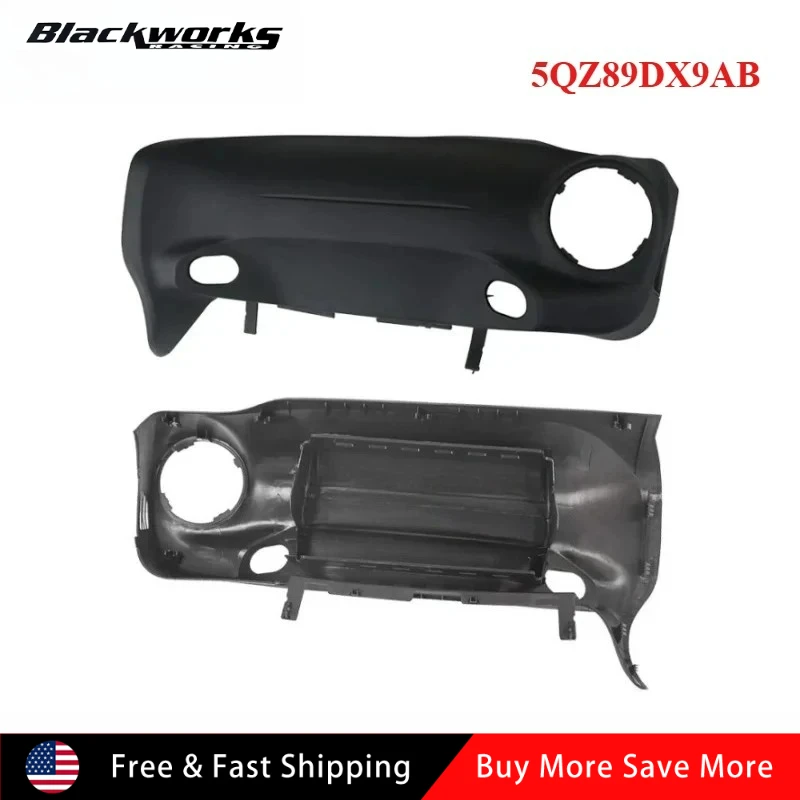 

5QZ89DX9AB Plastic Passenger Side Dashboard Cover Dash Panel for 2015-2018 Jeep Wrangler JK Black