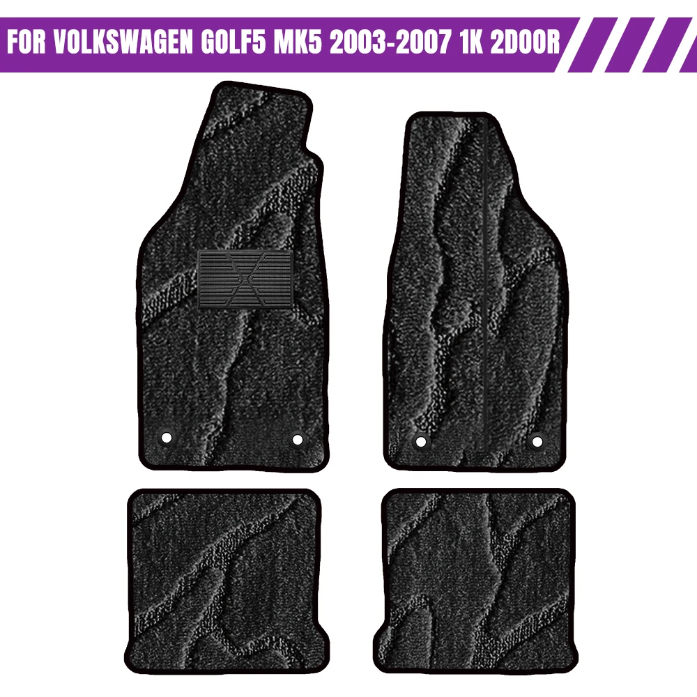 

Для Volkswagen Golf5 MK5 2003-2007 1K 2 дверных автомобильных коврика, аксессуары для интерьера, автомобильные коврики, полный комплект