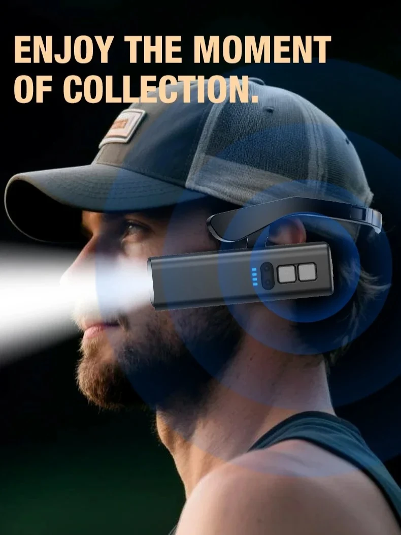 AliExpress NONE NEW Ear Clip Headlamp– Bright LED Headlight, Rechargeable Waterproof Head Flashlight for Fishing Hiking Running Cycling Outdoor