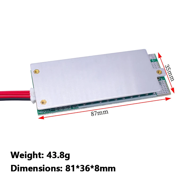WAVGAT 3S/4S 12V LiFePO4 Battery Protection Board Lithium Iron Phosphate UPS BMS Circuit Board Aluminum Heat Sink