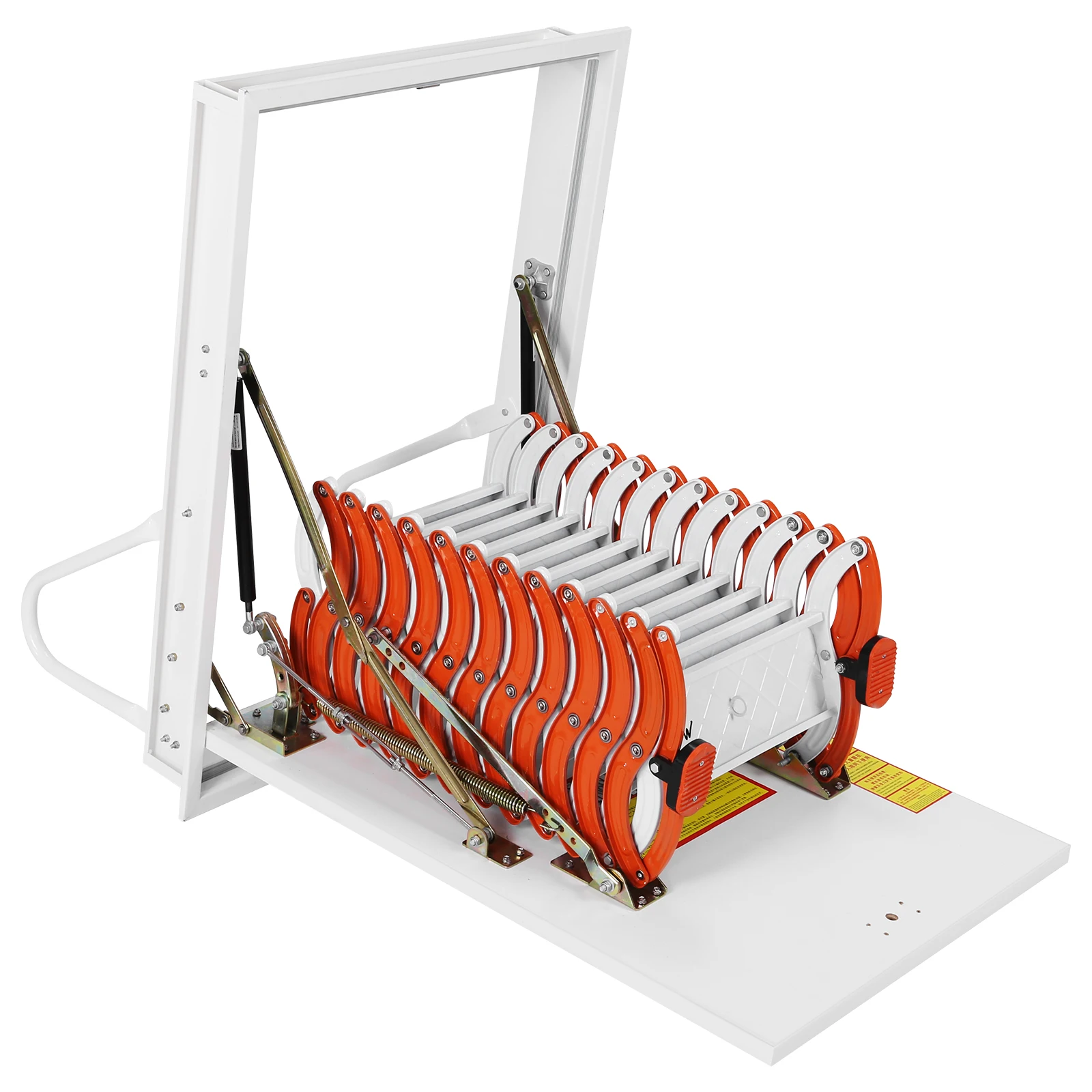 12 Step 10.17ft Adjustable Ceiling Mount Attic Ladder Load Capacity 661Lbs Folding Ladder Extension Loft Stair for RV Storehouse