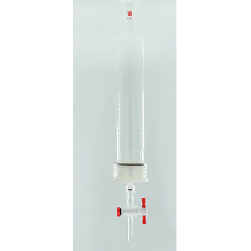 

SYNTHWARE 25 # thread PTFE material, Detachable G2 sand plate chromatography column, Joint 24/40, Borosilicate glass, C18