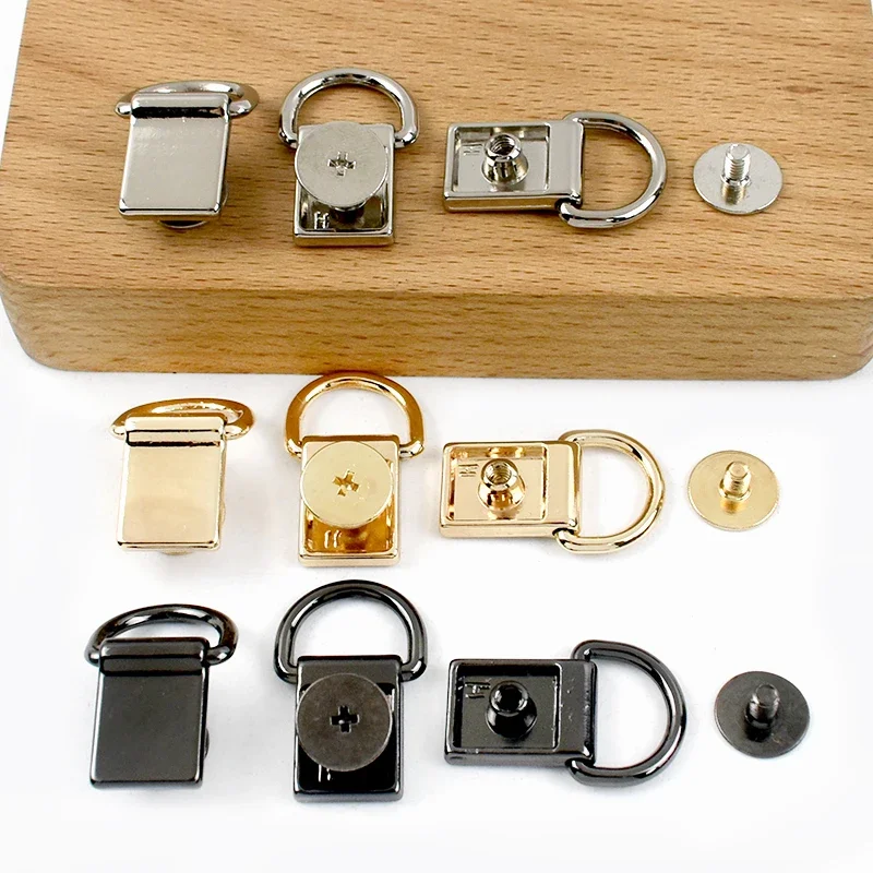 

5-50Pcs Bag Side Clip Metal Buckles Strap D Ring Hanger Hook Accessories for Handbags Chain Connectors Screws Loop Buckle Crafts
