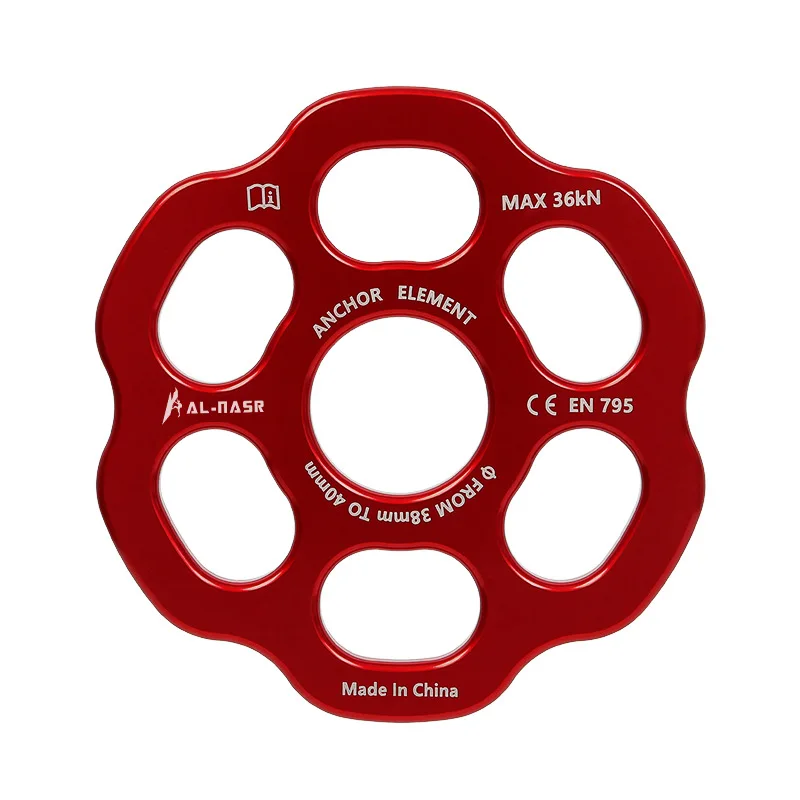 Plaque de Descendeur de Patte de Gréement d'Escalade, Équipement de Connecteur Multi-Injecteur, Synchronisation Extérieure de Trous, Corde Fendue