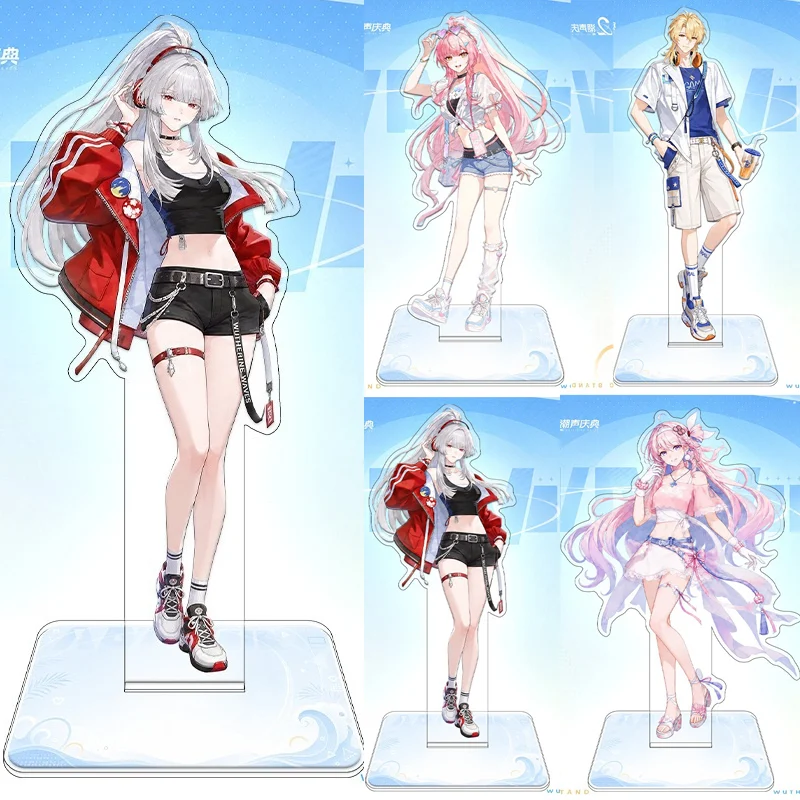 Wuthering Waves 2nd Anniversary Acrylic Stand Aemeath Denia LUUK HERSSEN Hiyuki Cosplay Badge Desktop Stand Model Keychain Decor