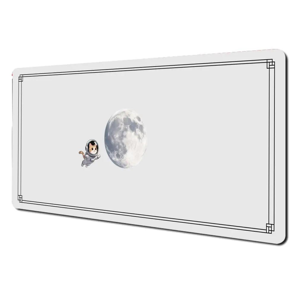 

Cat and moon Mouse Pad Art Mausepad Large Gaming Non-slip Computer Laptop Tablet Mat Mini PC Desk Accessory Aesthetic Playmat