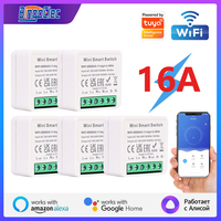 Bingoelec 5pcs 16A Wifi Smart Switch Module DIY MINI Wireless Switches Smart Home Work with Alexa Google Home Tuya Smart Life