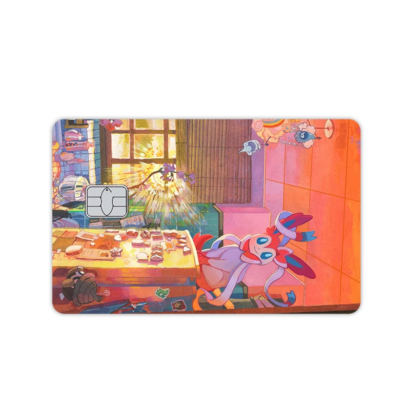Anime Cartoon Poke Credit Card Skin Sticker Film Decal Debit Bank Transit ID Card Fashion Matte Decor Gift for Small Big No Chip