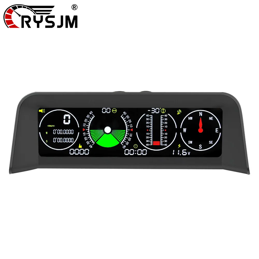 

X90 GPS Car Head Up Display Speedometer KMH Slope Meter Inclinometer Compass HUD Pitch Tilt Angle Protractor Latitude Longitude