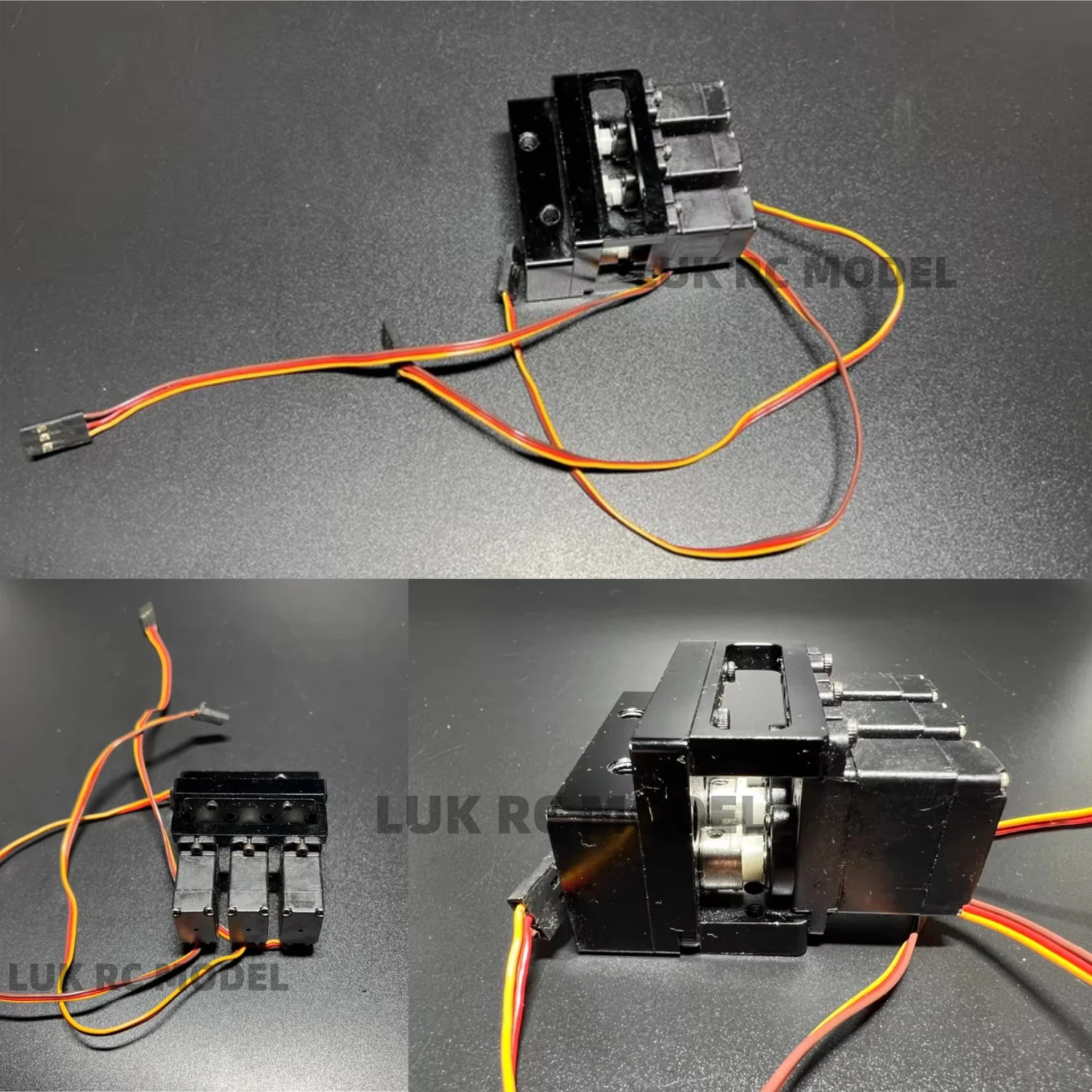 DoubleE RC Excavator EC160E E111 Aluminum Three-way Reversing Valve With Servo 1/12 1/14 Hydraulic Model Digger Metal DIY Part