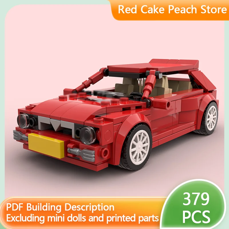 

Модель городской автомобиль MOC, строительные кирпичи, Delta Integrale Evolté II, модульная технология, детские праздничные подарки, сборные игрушки, костюм