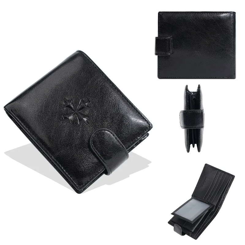 Baellerry Luxury Brand Men's Short Wallet LOGO Printing Card Bag Zipper Male Purses Vintage Coin Pocket Card Holder Wallets
