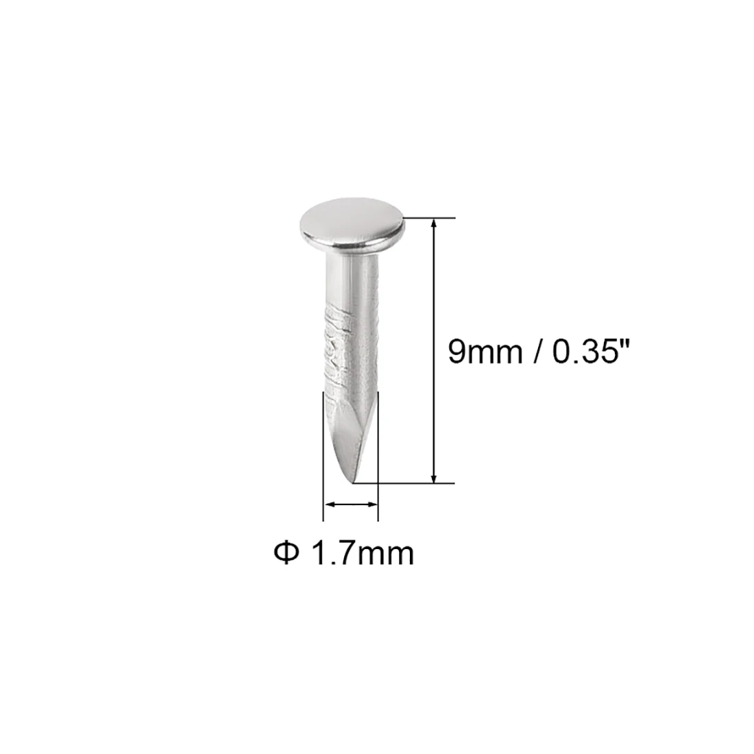 Uxcell 500/1000Pcs Small Tiny Hardware Nails Carbon Steel Tiny Nail for DIY Decorative Wooden Boxes Accessories Silver Tone