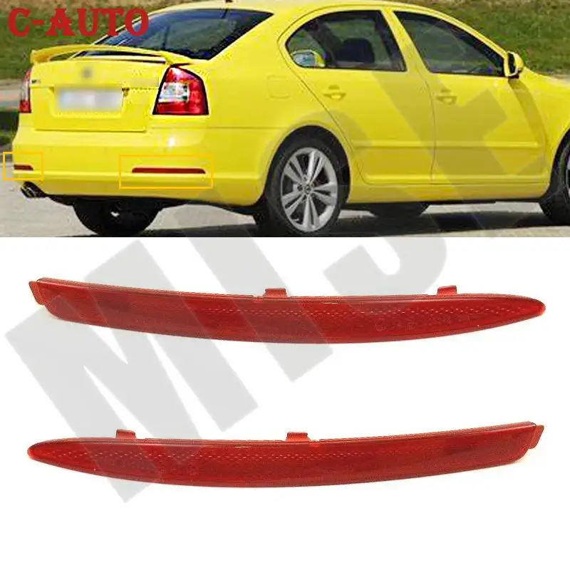 Ostrzeżenie samochodu światła stopu światła hamowania tylnego zderzaka osłona reflektorów dla Skoda Octavia A5 A6 2009 2010 2011 2012 2013 2014