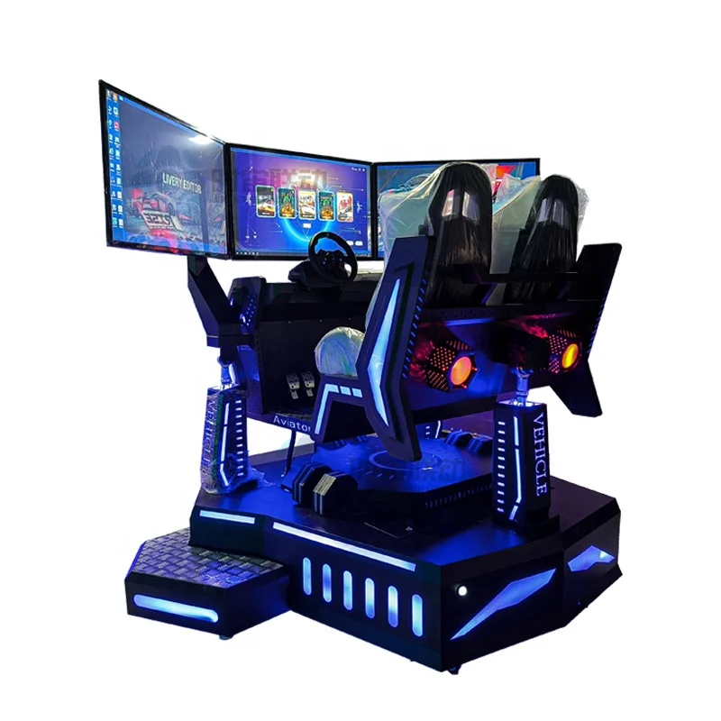 Three-screen Racing Three-axis Dynamic Vr Simulator Virtual Reality Equipment Vr Game Machine Video Game Consoles Factory