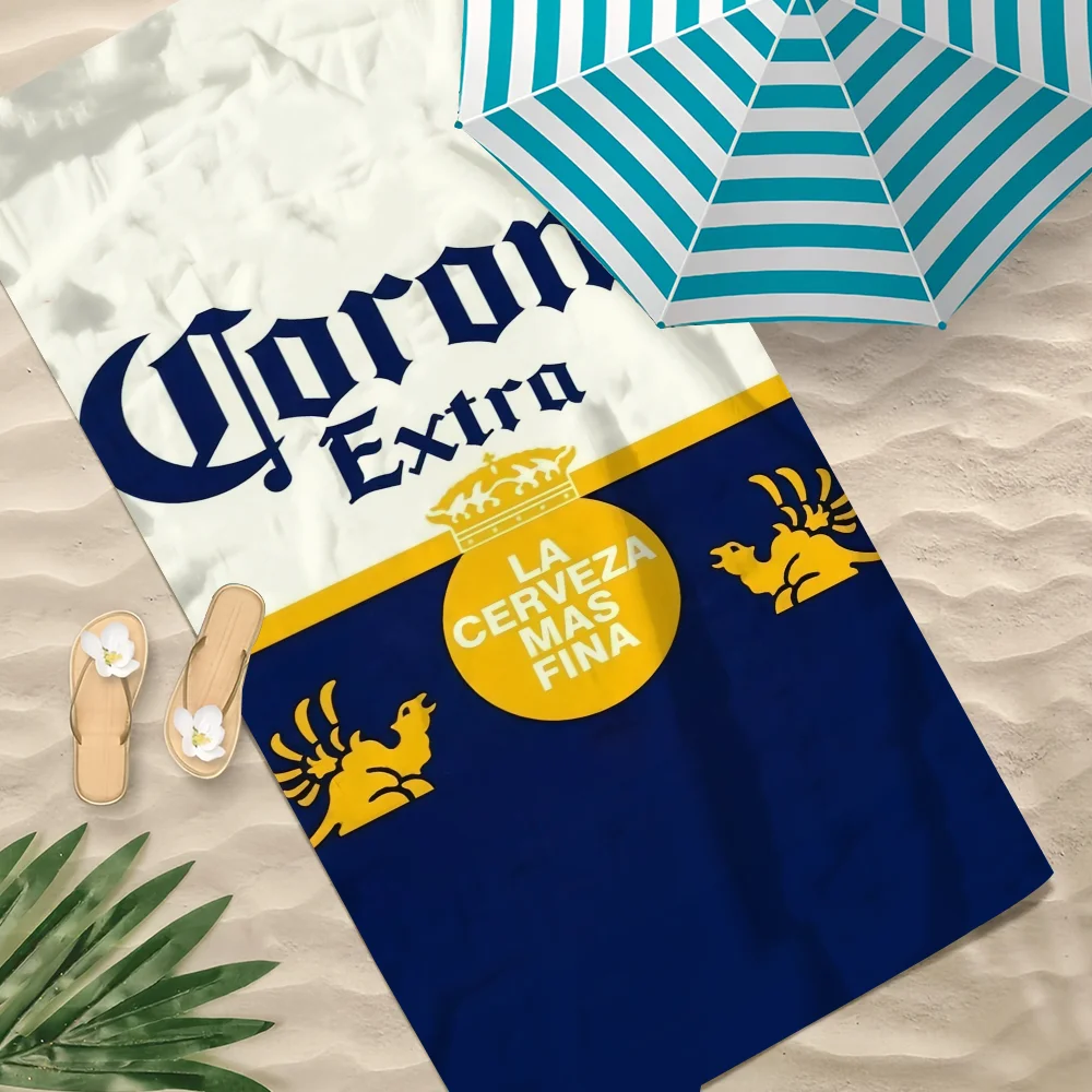 Beer Flight Set - C-coronaタオル ビーチ速乾 ソフトプールタオル E-エクストラビールタオル 旅行、ジム、シャワー、キャンプ、スポーツ用ギフト
