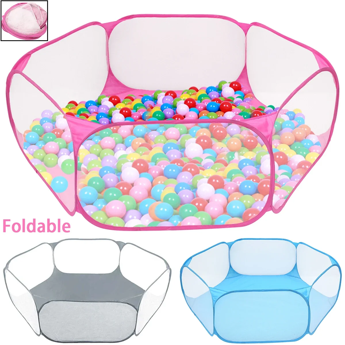 Foldable Child Ocean Ball Pool Portable Cute Children Ball Pit Indoor Outdoor Game House For Kids Play Pools Birthday Gifts