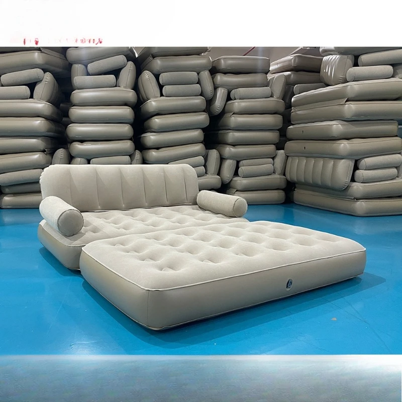 

PVC flocking inflatable sofa five-in-one multi-functional sofa outdoor built-in automatic inflatable sofa