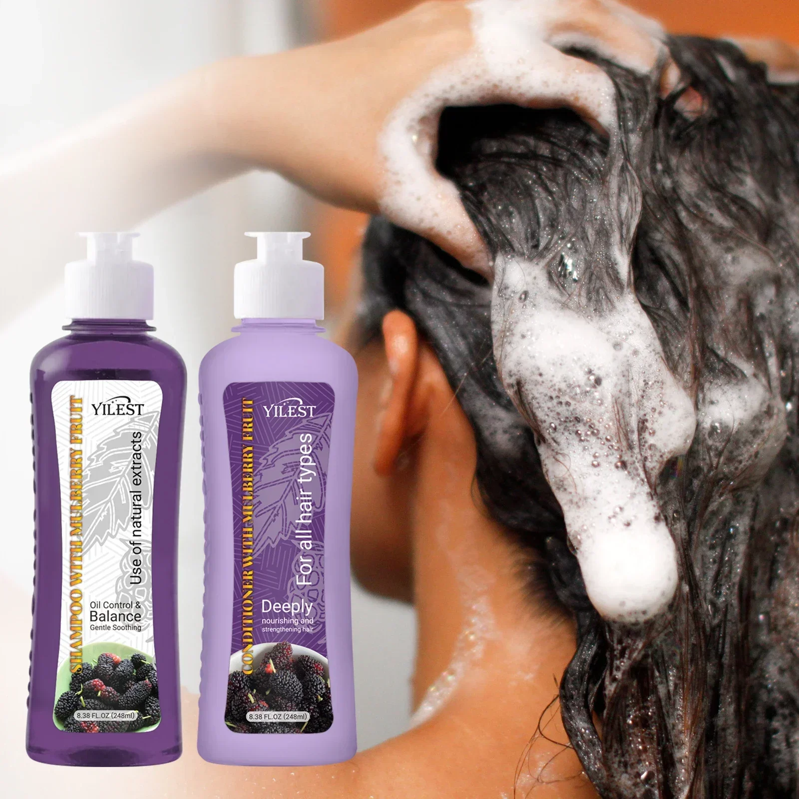 

Anti-Hair Loss Repair Shampoo & Conditioner - Strengthens Damaged Hair, Prevents Dandruff & Purifies Scalp for All Hair Types.