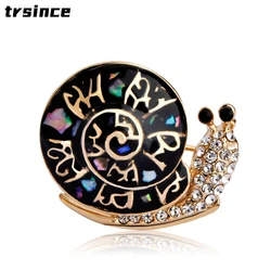 Enamel Abalone Shell Snails Elegant Exquisite Brooch Corsage Animal Brooches Women Men Suit Accessories Pins
