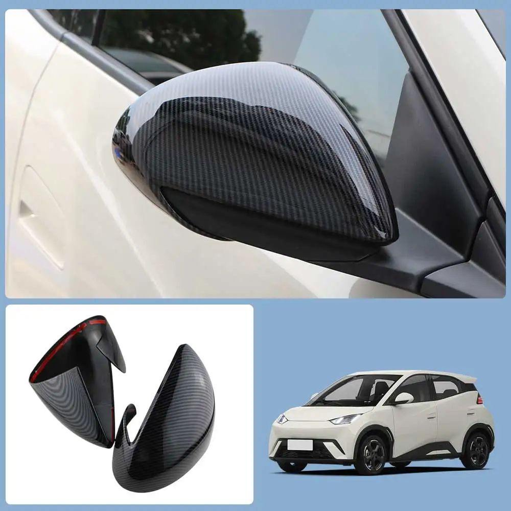 For BYD Dolphin Mini Seagull Dolphin Surf 2024 2025 Rearview Mirror Cover 2Pcs Side Mirror Sticker Trim Styling Accessories