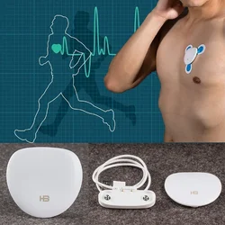 Wireless Holter ECG Wearable ECG Monitoring Chargeable EKG Portable Heart Rate Monitor Arrhythmias Warning PDF Data Report