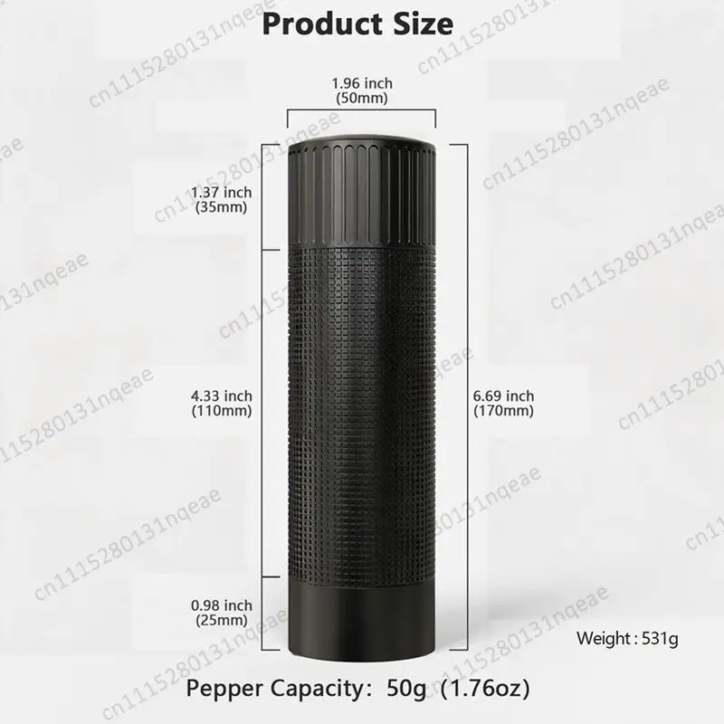 Pepper Grinder Stainless Steel Seasoning Jar BBQ Seasoning Bottle