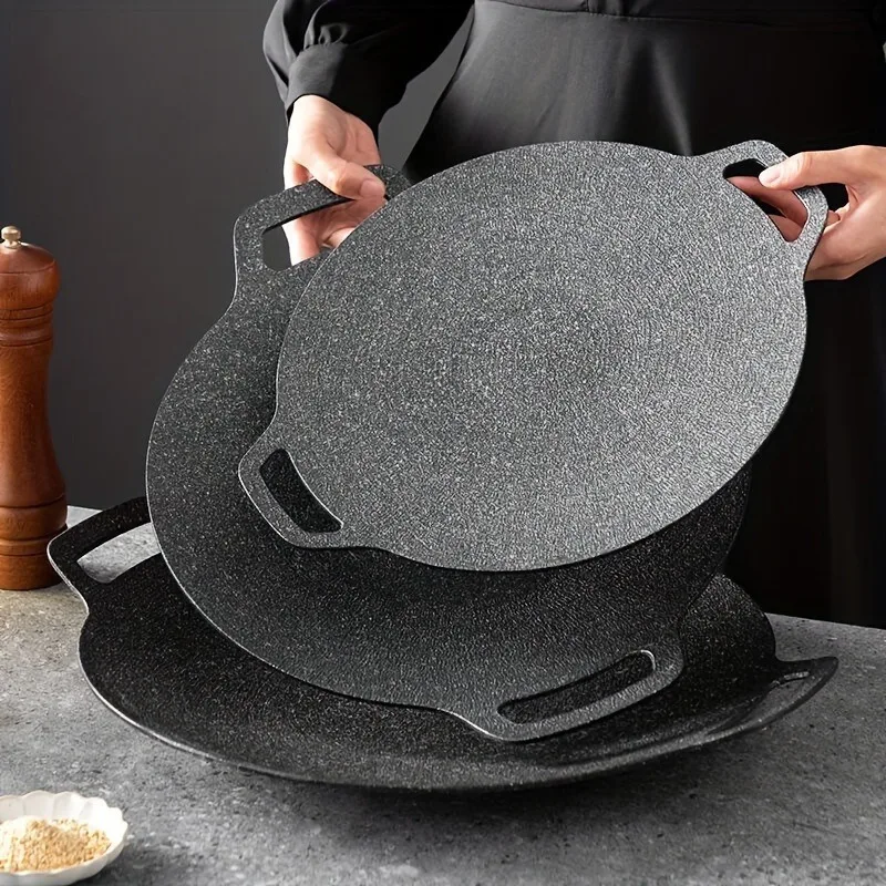 Sartén antiadherente de hierro fundido - Wok de hierro fundido - Sartén antiadherente. Fácil de limpiar | Utensilios de cocina al aire libre - Camping al aire libre