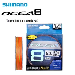 SHIMANO Fishing Line OCEA 8 Braid Line 300M 400M 500M multifilament Fishing cord multi color Seawater Fishing Line Original Made