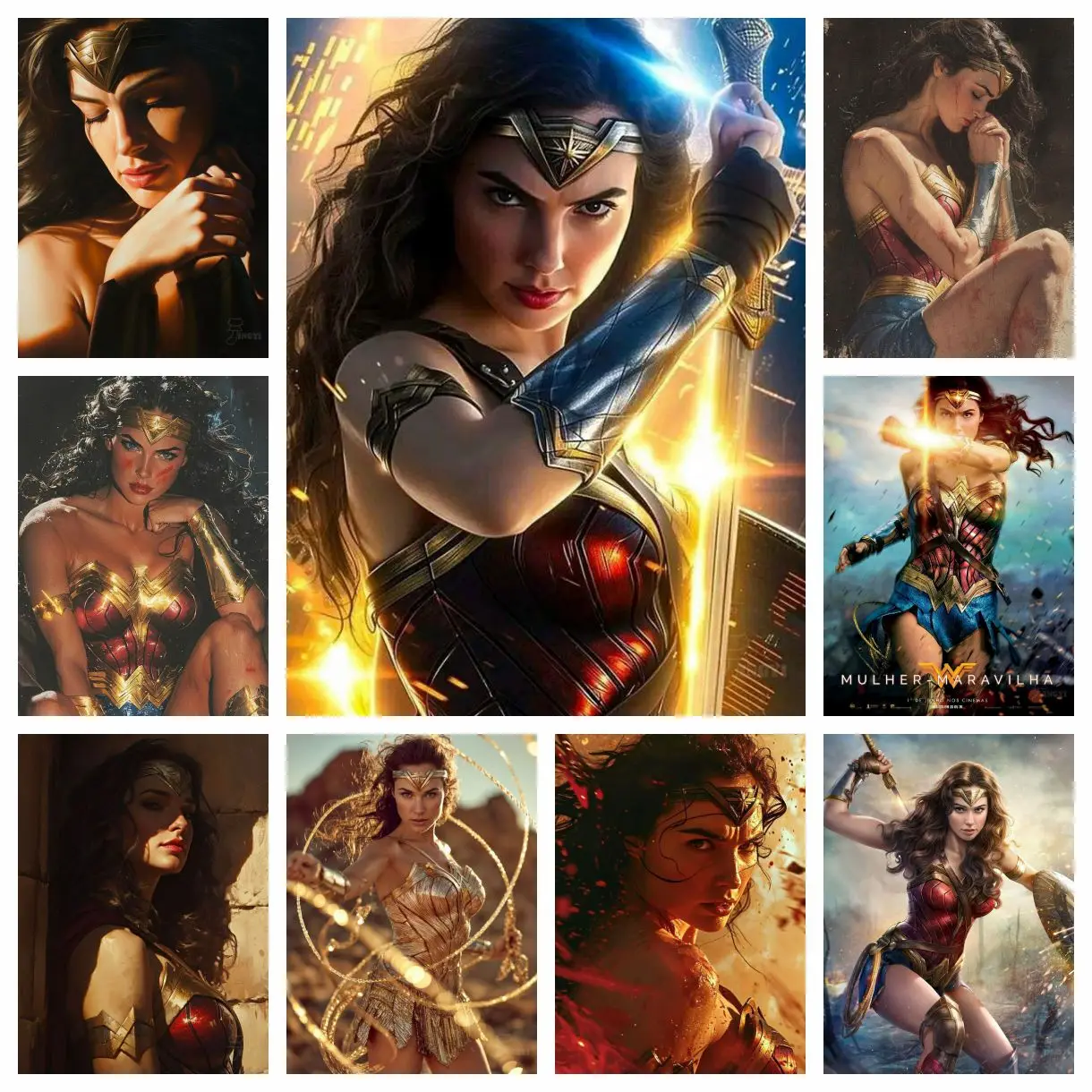 

2025 New WonderWoman Diamond Painting Kit 5D DIY Diamond Embroidery Cross Handmade Art Children's Exquisite Gift Home Decoration