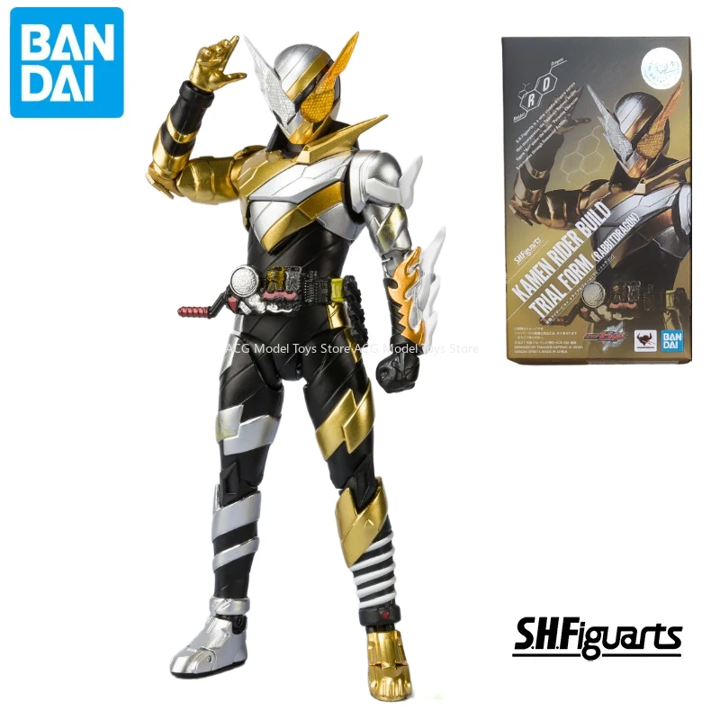 W magazynie oryginalny Bandai S.H.Figuarts SHF Kamen Rider buduj formę próbną królikDragon figurka zabawki kolekcja Model prezent