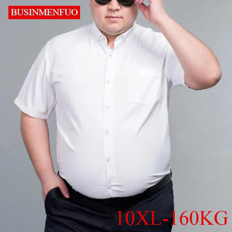 Summer Large Size Business Shirt 10XL 160kg 9XL 8XL 7XL Loose Shirts For Men