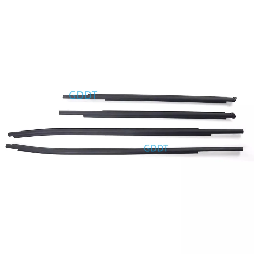 4 Pcs Black Outside Windows Glass Rubber for Toyota Hilux 2015-2020 Glass Protector Weatherstrip for Outer Laminate 68210-0K010