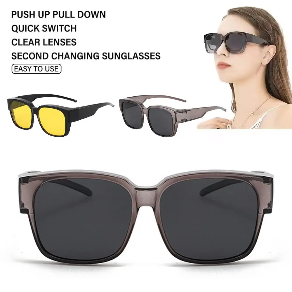 

Sunglasses For Myopic People Fashionable Large Frame Ultra Clear UV Resistant Summer Sunnies That Can Be Worn On Glasses U8K2