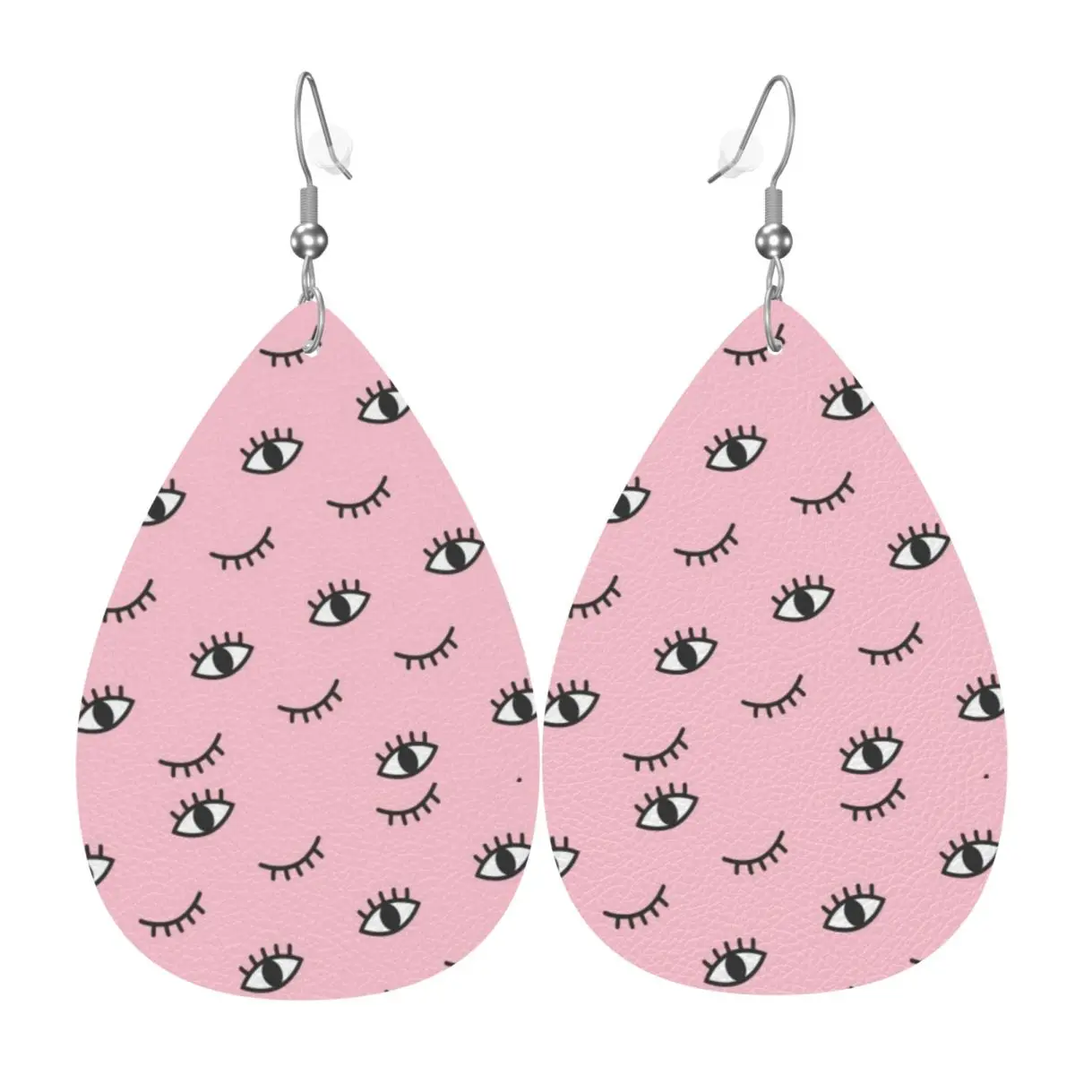 

Custom Drop Dangle Earrings Ferragnies Eyes C-Chiara Leather Teardrop Earrings PVC Leather for Gifts Dainty Jewelry