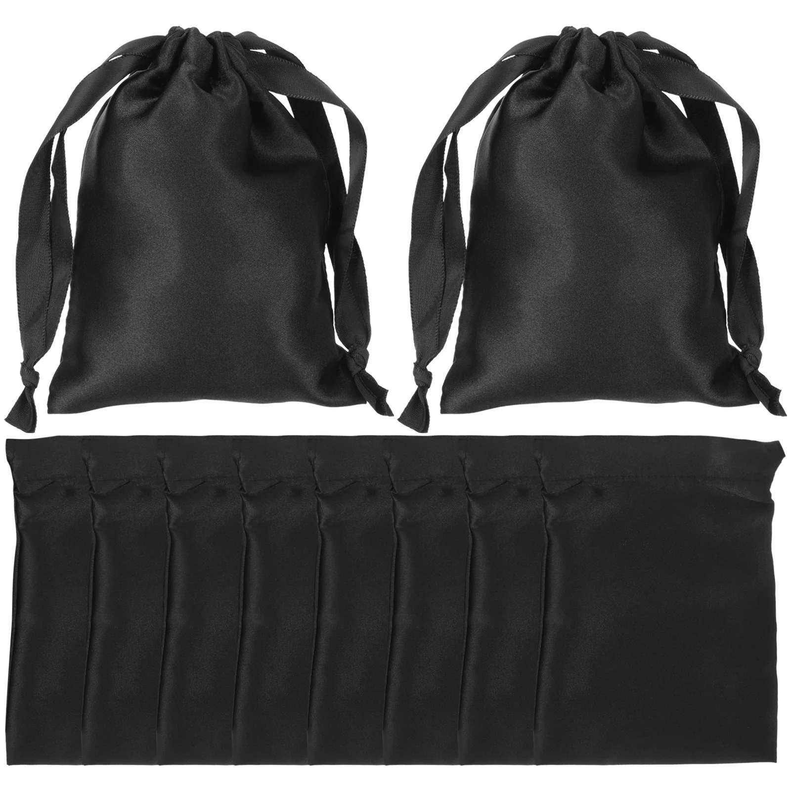 

10 Pcs Satin Drawstring Bags Lightweight Soft Storage Bag for Travel Home Salon Jewelry Makeup Brush Organizer Eye Mask Pouch