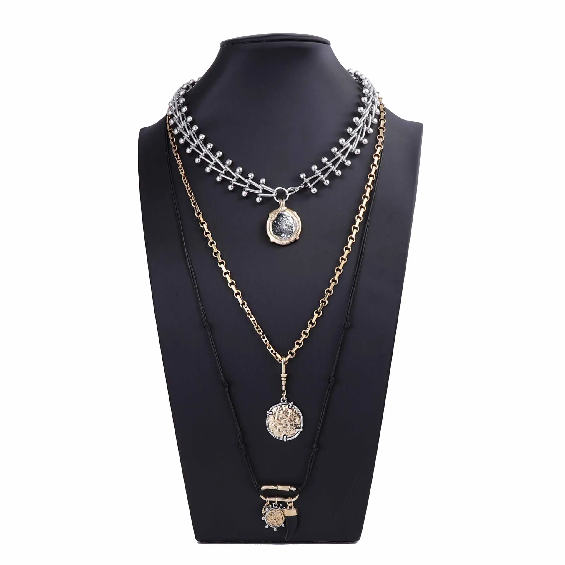 

ZAA Multi-layer Choker Necklaces Metal Coin Wolf Tooth Pendant Necklace for Women Hoilday Party Jewelry Gifts