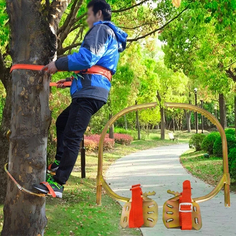 Tree climbing artifact electrician wooden pole foot buckle iron shoe  Size can be adjusted freely