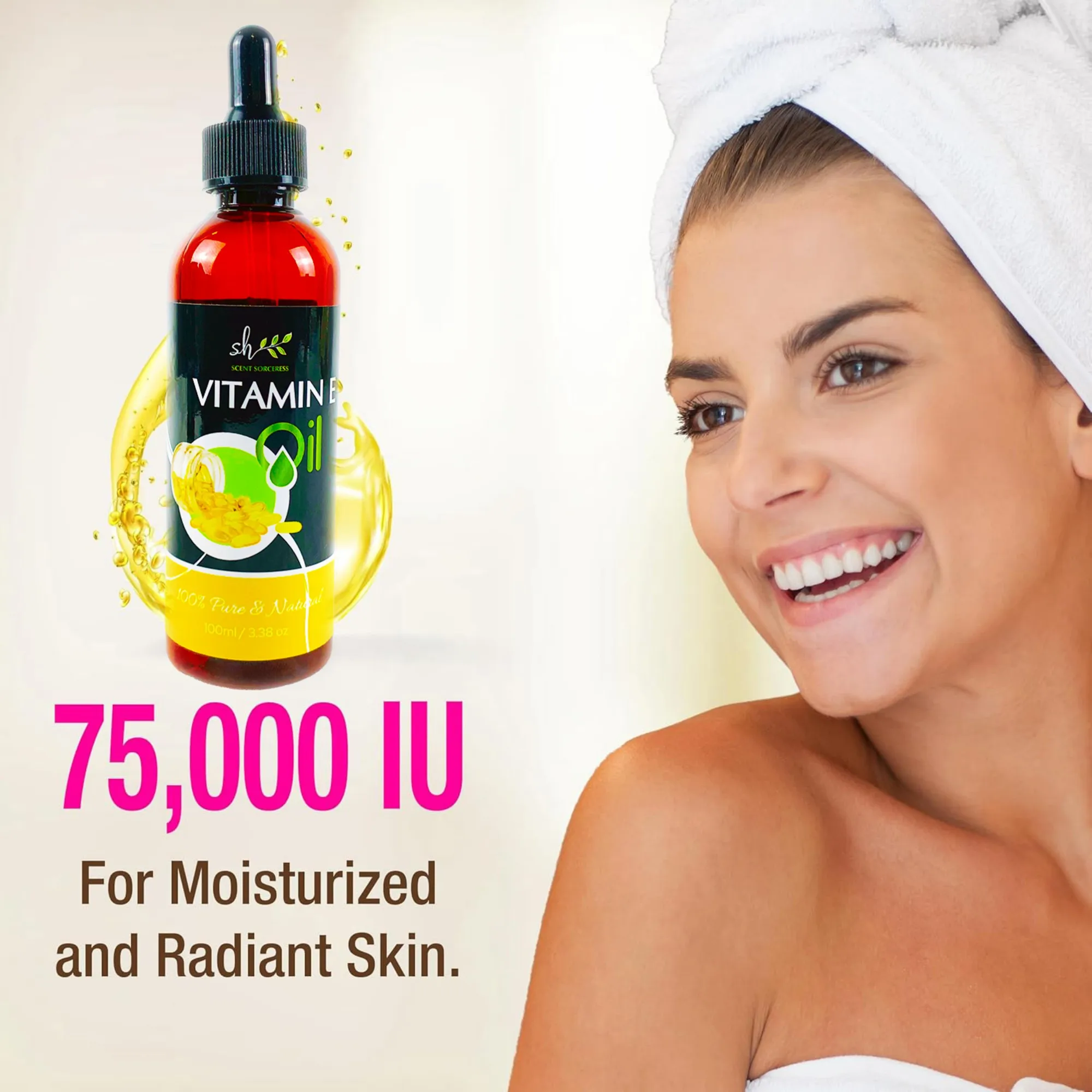 100 ml 2026 Nieuwe Vitamine E Massage Olie met Druppelaar Massage Essentiële Olie Voedende Fleuren Witter Huid voor Diffuser Aromatische olie