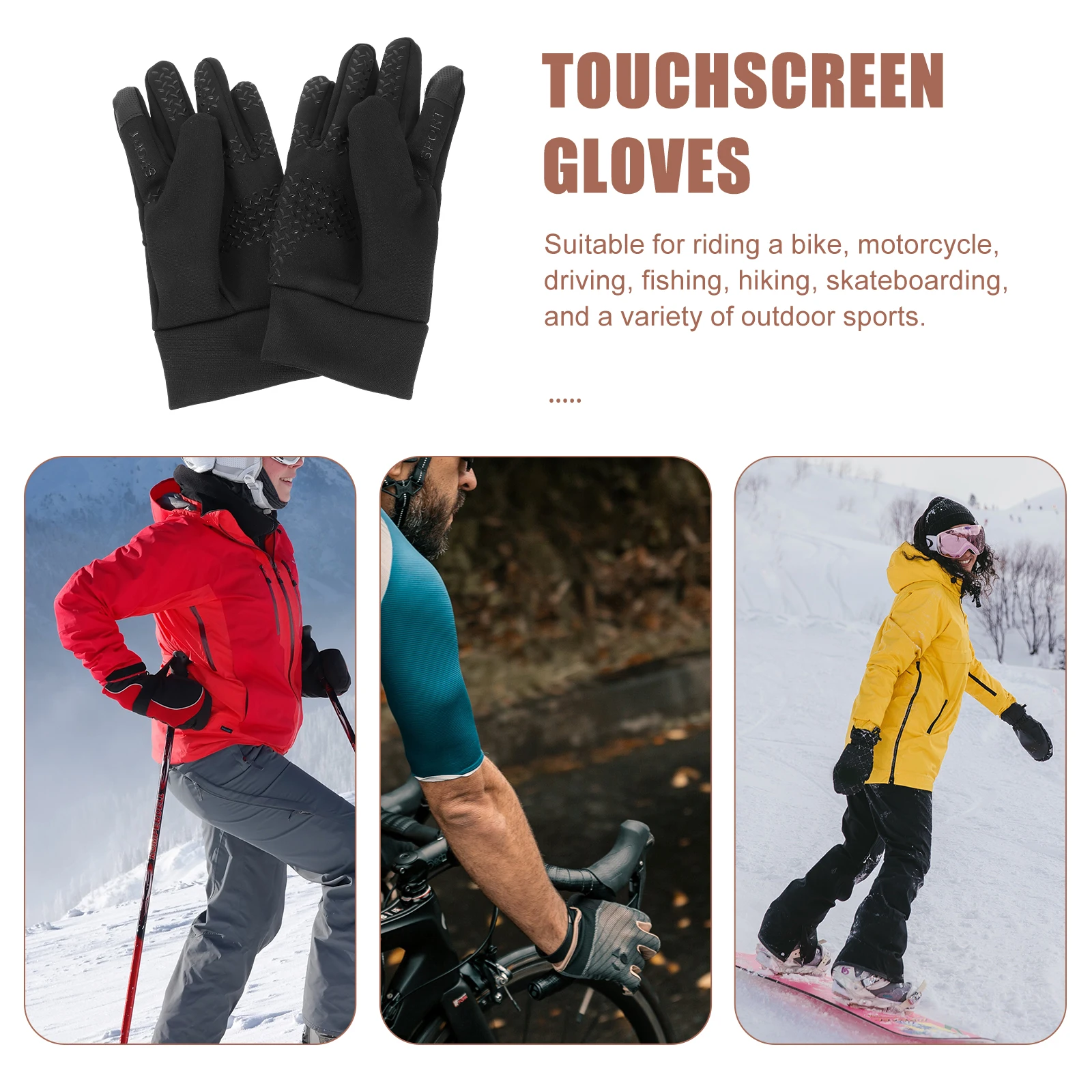 

Windproof Waterproof Gloves Bicycle Touch Screen Outdoor Men Polyester Bike Miss