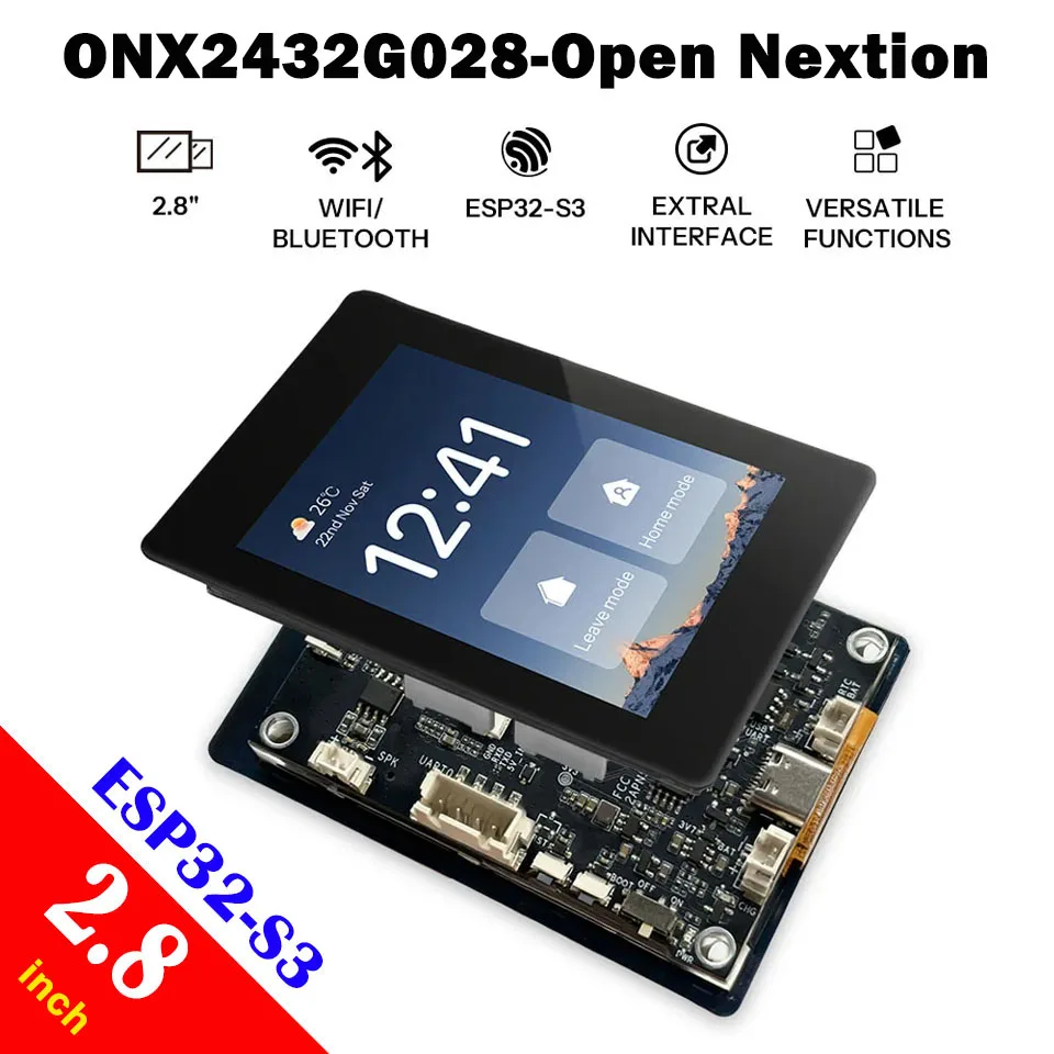 ONX2432G028-Open Nextion 2.8″ Genius Series ESP32-S3 LCD Module Screen Panel Touchscreen Development Board