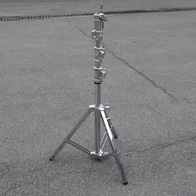 Heavy-duty lighting rig, small stainless steel film and television lighting rig, 2 meters high, suitable for large HIS lamps.