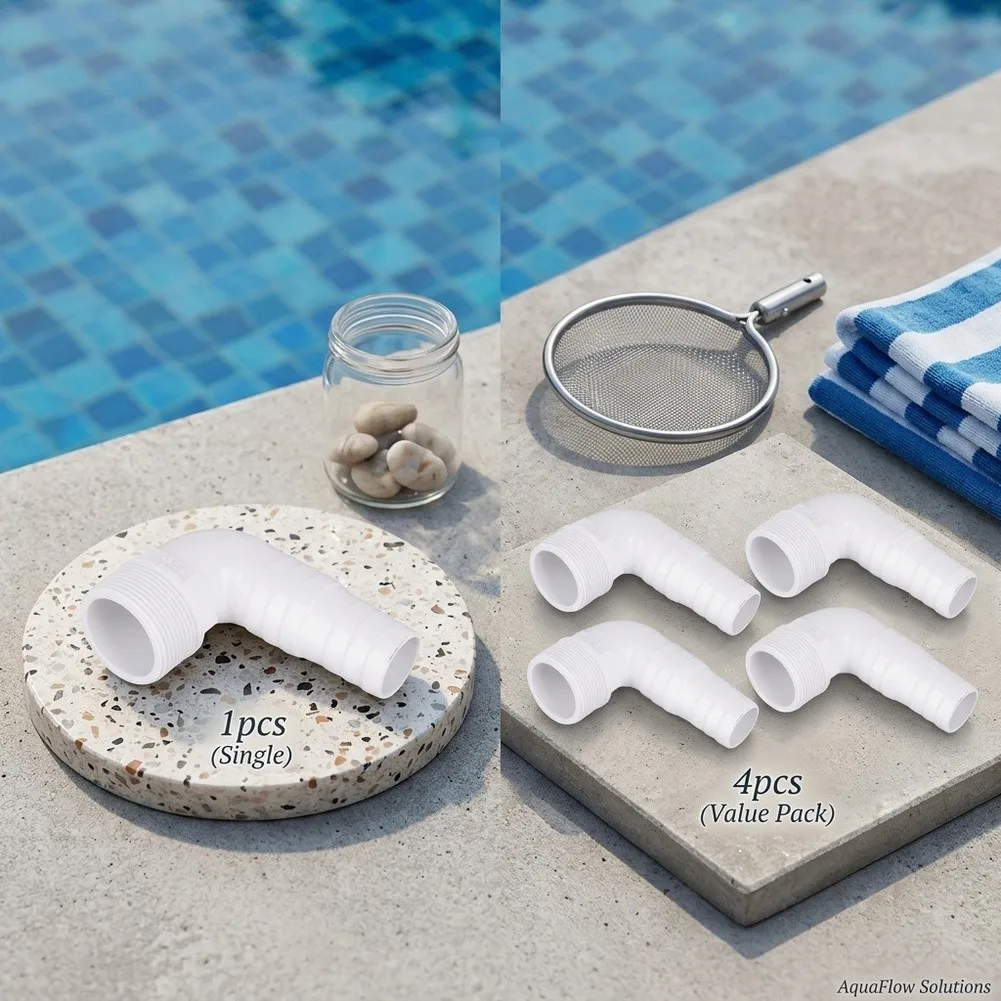 90° Angle Pool Hose Nozzle - 32/38 Mm Fitting With 1½ Inch Connection Replacement For Swimming Pool Circulation Hose Parts