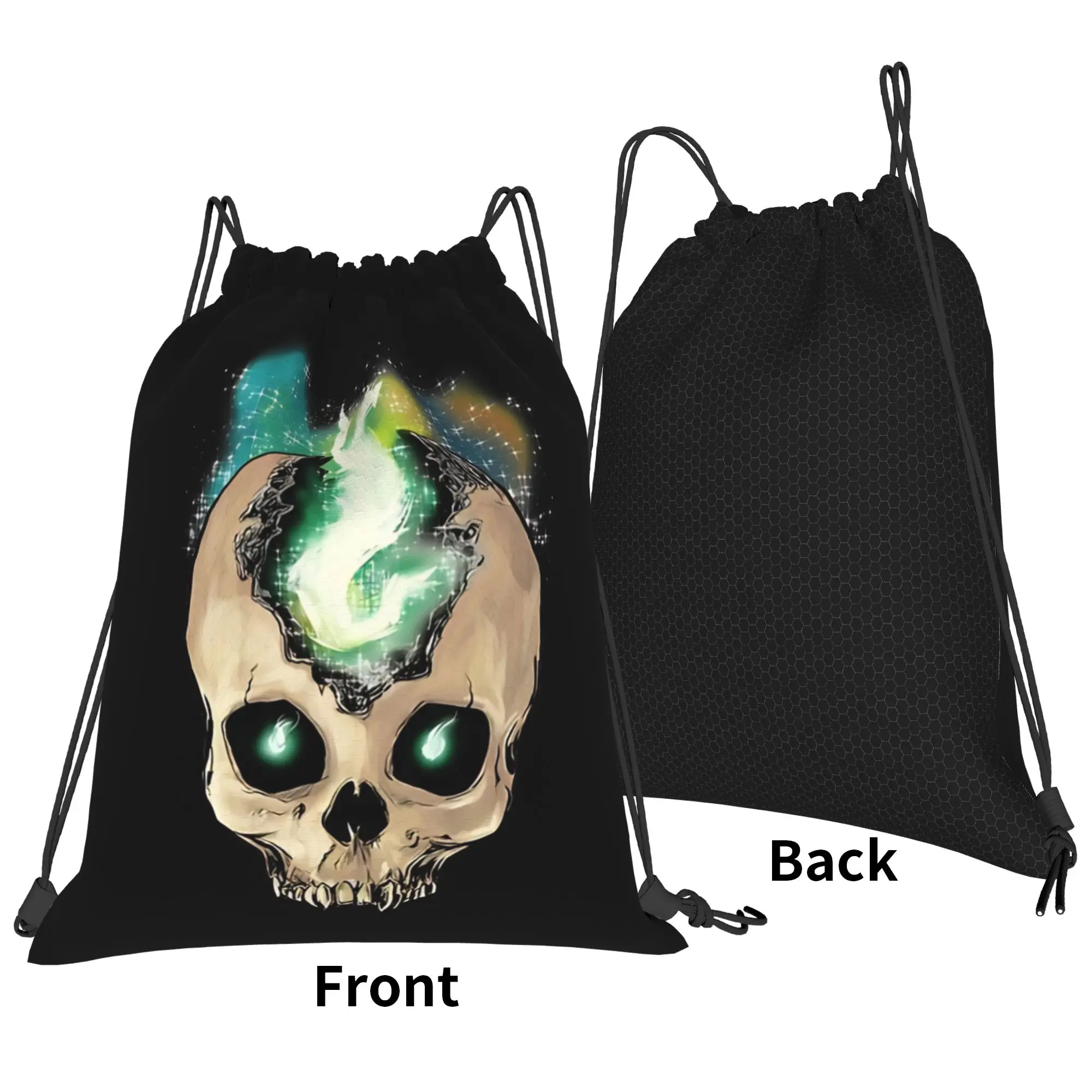 Bloodborne Gothic Horror Dark Soul  Portable Sports Riding Gym Drawstring Storage Sporty Backpacks
